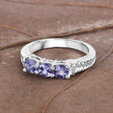 1.11 Carat Genuine Tanzanite .925 Sterling Silver Ring