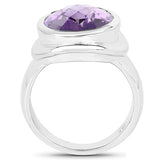 9.01 Carat Genuine Amethyst .925 Sterling Silver Ring