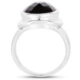 7.90 Carat Genuine Smoky Quartz .925 Sterling Silver Ring