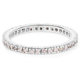 0.57 Carat Genuine Champagne Diamond .925 Sterling Silver Ring