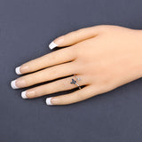 0.26 Carat Genuine Blue Sapphire .925 Sterling Silver Ring
