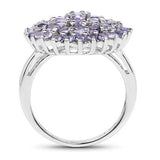 2.52 Carat Genuine Tanzanite .925 Sterling Silver Ring
