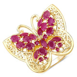 3.08 Carat Genuine Ruby .925 Sterling Silver Ring