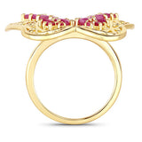 3.08 Carat Genuine Ruby .925 Sterling Silver Ring