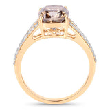 IGI Certified 3.03 Carat Genuine Brown Diamond Center and 0.32cttw White Diamond 18K Yellow Gold Ring (3.35cttw)