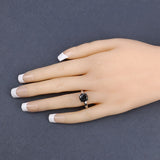 3.00 Carat Genuine Black Diamond 14K White Gold Ring
