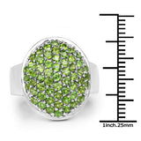 2.17 Carat Genuine Chrome Diopside .925 Sterling Silver Ring