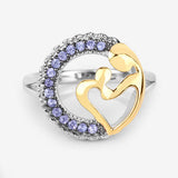 0.28 Carat Genuine Tanzanite .925 Sterling Silver Ring
