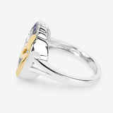 0.28 Carat Genuine Tanzanite .925 Sterling Silver Ring