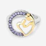 0.28 Carat Genuine Tanzanite .925 Sterling Silver Ring