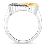 0.28 Carat Genuine Tanzanite .925 Sterling Silver Ring