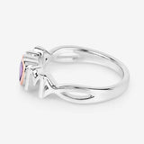 0.43 Carat Genuine Amethyst .925 Sterling Silver Ring