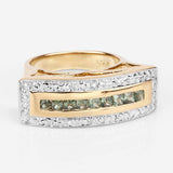 1.08 Carat Genuine Green Sapphire .925 Sterling Silver Ring