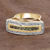 1.08 Carat Genuine Green Sapphire .925 Sterling Silver Ring