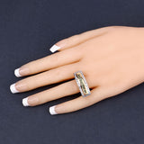 1.08 Carat Genuine Green Sapphire .925 Sterling Silver Ring