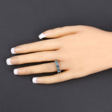 1.22 Carat Genuine Blue Diamond 14K White Gold Ring