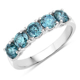 1.22 Carat Genuine Blue Diamond 14K White Gold Ring