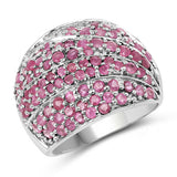 2.97 Carat Genuine Ruby .925 Sterling Silver Ring