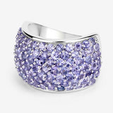 4.22 Carat Genuine Tanzanite .925 Sterling Silver Ring