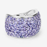 4.22 Carat Genuine Tanzanite .925 Sterling Silver Ring