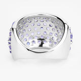 4.22 Carat Genuine Tanzanite .925 Sterling Silver Ring