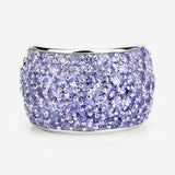 4.22 Carat Genuine Tanzanite .925 Sterling Silver Ring