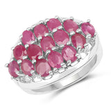 3.00 Carat Genuine Ruby .925 Sterling Silver Ring