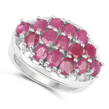 3.00 Carat Genuine Ruby .925 Sterling Silver Ring