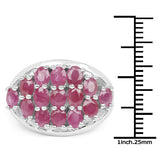 3.00 Carat Genuine Ruby .925 Sterling Silver Ring