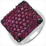 3.15 Carat Genuine Ruby .925 Sterling Silver Ring