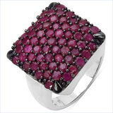 3.15 Carat Genuine Ruby .925 Sterling Silver Ring