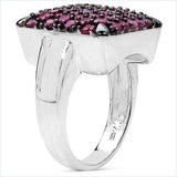 3.15 Carat Genuine Ruby .925 Sterling Silver Ring
