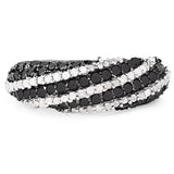 1.25 Carat Genuine Black Diamond & White Diamond .925 Sterling Silver Ring