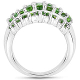 2.48 Carat Genuine Chrome Diopside .925 Sterling Silver Ring