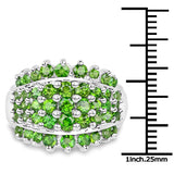 2.48 Carat Genuine Chrome Diopside .925 Sterling Silver Ring