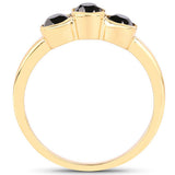 1.16 Carat Genuine Black Diamond .925 Sterling Silver Ring