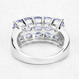 2.55 Carat Genuine Tanzanite .925 Sterling Silver Ring