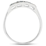 0.48 Carat Genuine Blue Diamond .925 Sterling Silver Ring