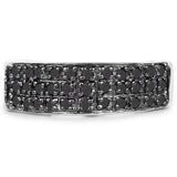 0.35 Carat Genuine Black Diamond .925 Sterling Silver Ring