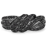 0.35 Carat Genuine Black Diamond .925 Sterling Silver Ring