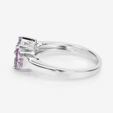 0.96 Carat Genuine Pink Sapphire  .925 Sterling Silver Ring