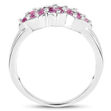 1.20 Carat Genuine Pink Sapphire .925 Sterling Silver Ring