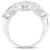 1.08 Carat Genuine Orange Sapphire .925 Sterling Silver Ring