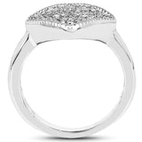 0.23 Carat Genuine White Diamond .925 Sterling Silver Ring