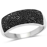 0.43 Carat Genuine Black Diamond .925 Sterling Silver Ring