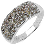0.42 Carat Genuine White Diamond .925 Sterling Silver Ring