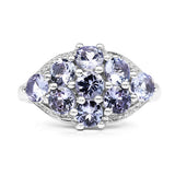 2.07 Carat Genuine Tanzanite .925 Sterling Silver Ring