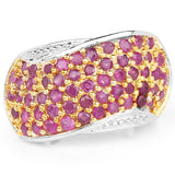 2.49 Carat Genuine Ruby .925 Sterling Silver Ring