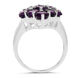 6.78 Carat Genuine Amethyst .925 Sterling Silver Ring