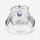 0.44 Carat Genuine Tanzanite .925 Sterling Silver Ring